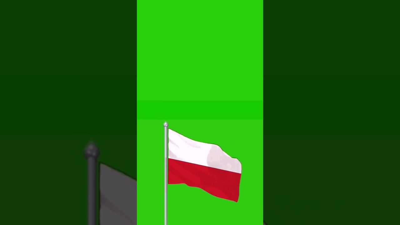 Poland flag green screen