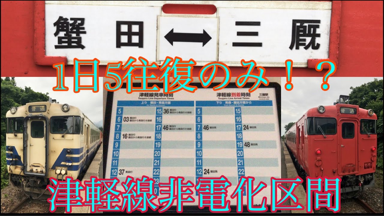 【1日5往復のみ⁉】三厩～蟹田の津軽線普通列車に乗ってきた