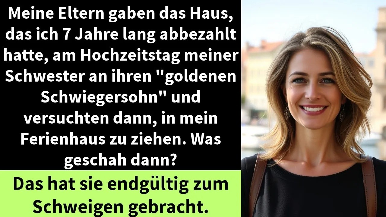 Meine Eltern gaben das Haus, das ich 7 Jahre lang abbezahlt hatte, am Hochzeitstag meiner Schwester