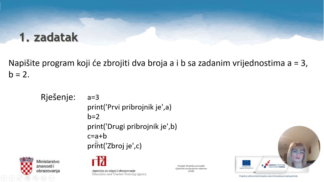 Informatika, 5.r. OŠ - Phython mi priča – moj prvi program