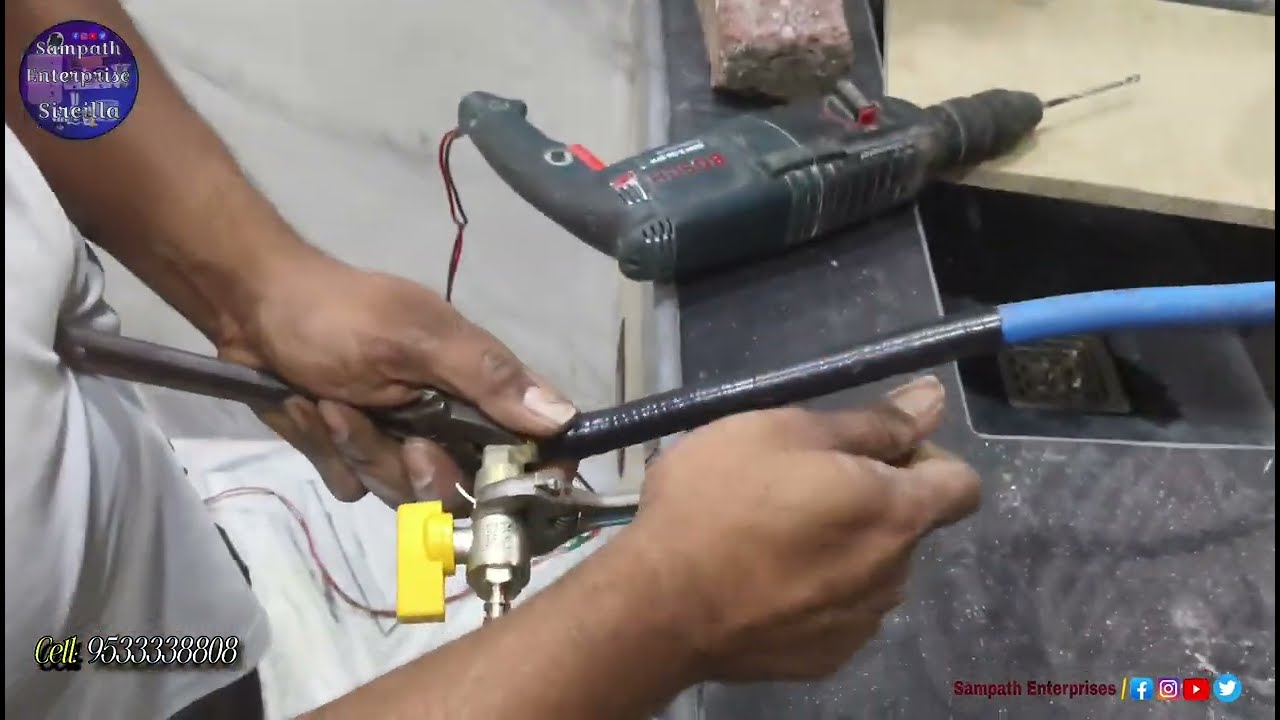 కిచెన్ నుండి బాల్కానికి lpg కాపర్ పైప్లైన్ # how to kitchen to balcony lpg copper pipeline