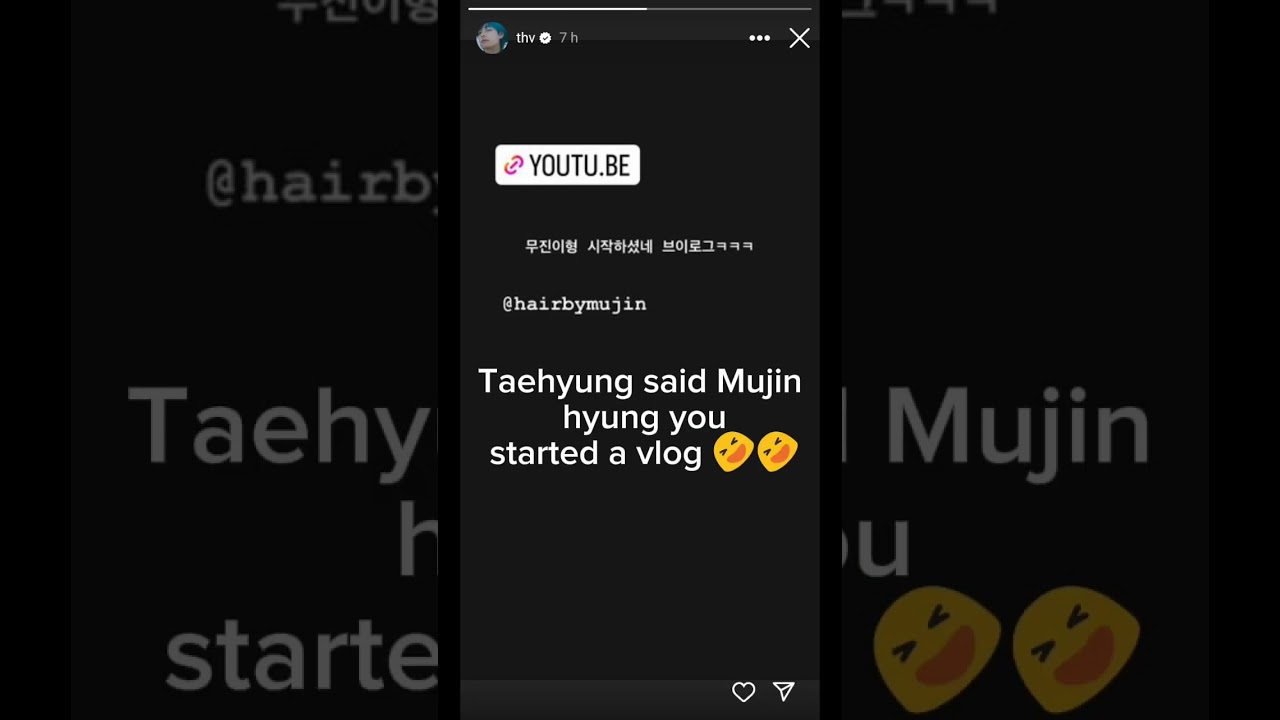 Taehyung and Mujin he a vlog💜