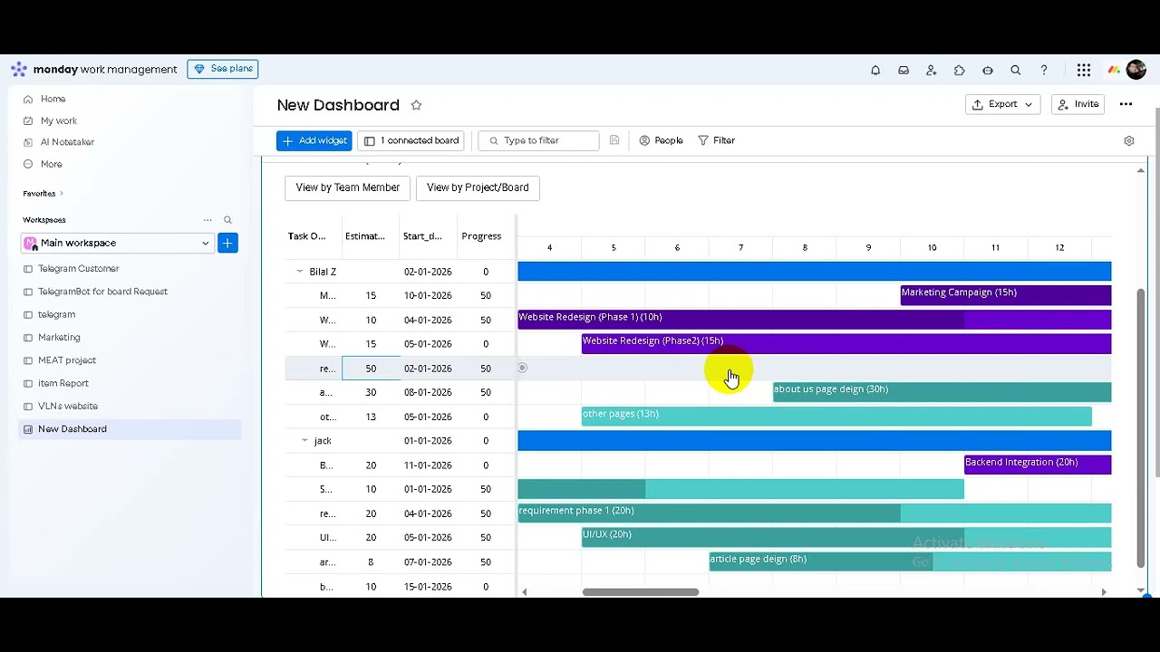 Nexus - Workload & Resource Management For monday.com