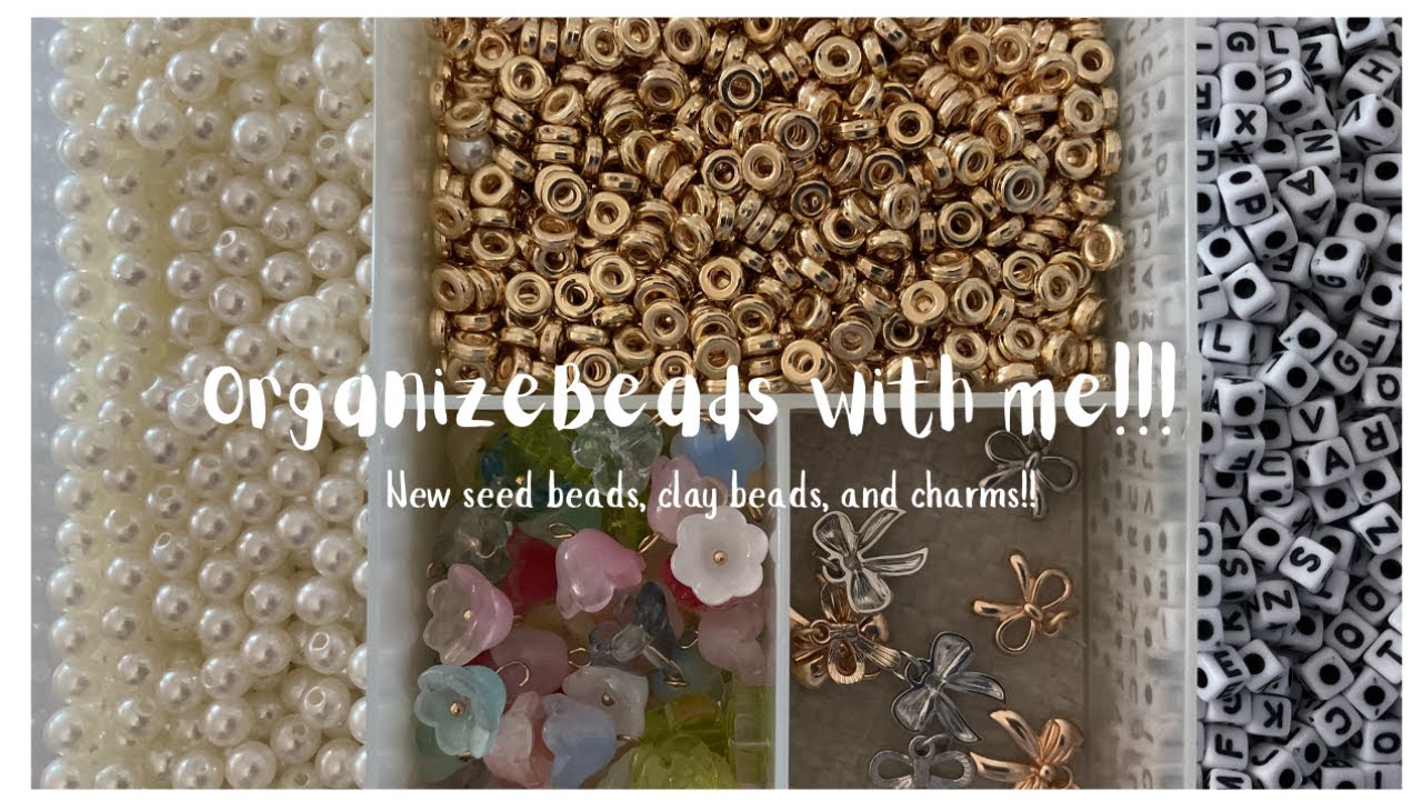 ASMR organizing new beads from hobby lobby!!🩷✨