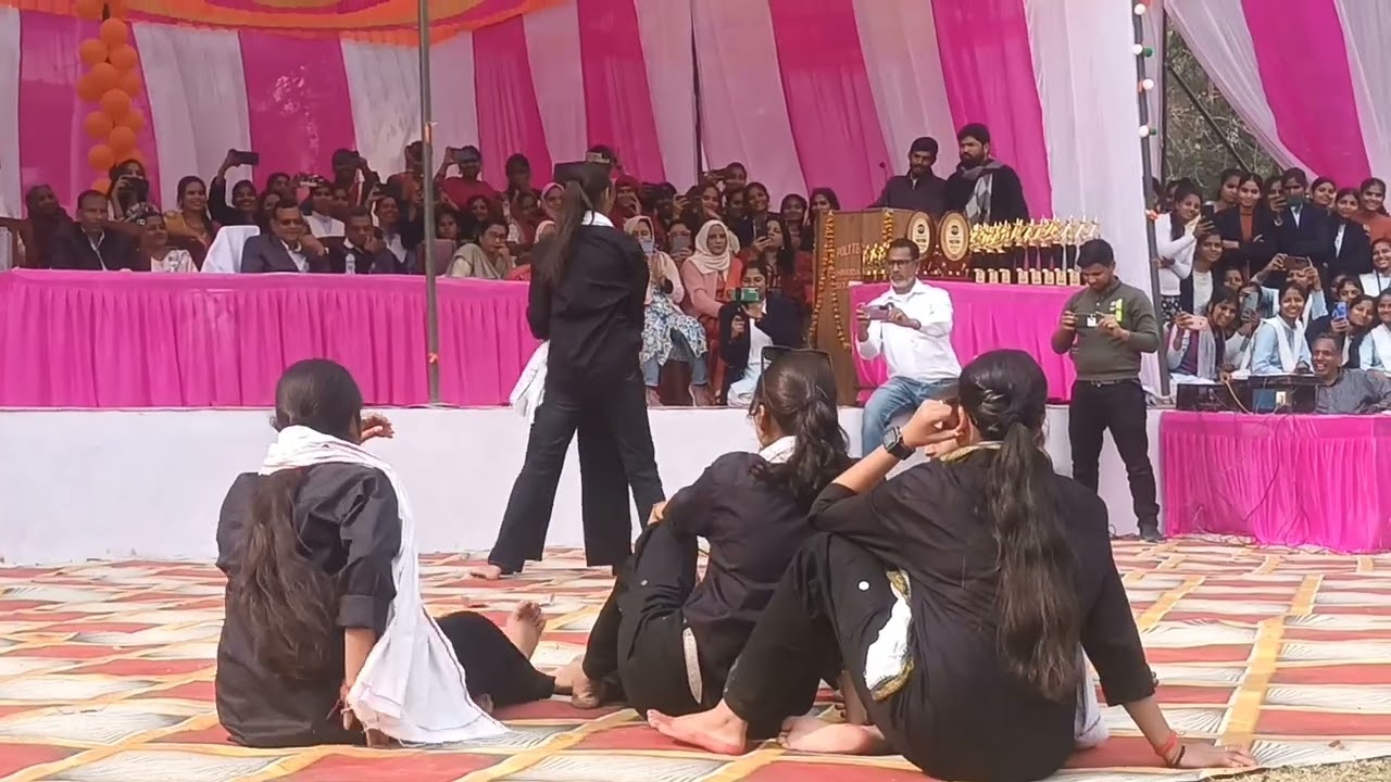 Girls dance at Jawahar lal Nehru polytechnic mmb