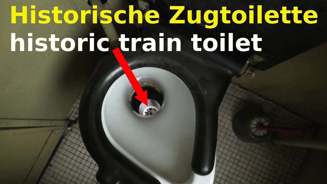 Historische Zugtoilette Nutzung nur während der Fahrt -Historic train toilet  use only while driving