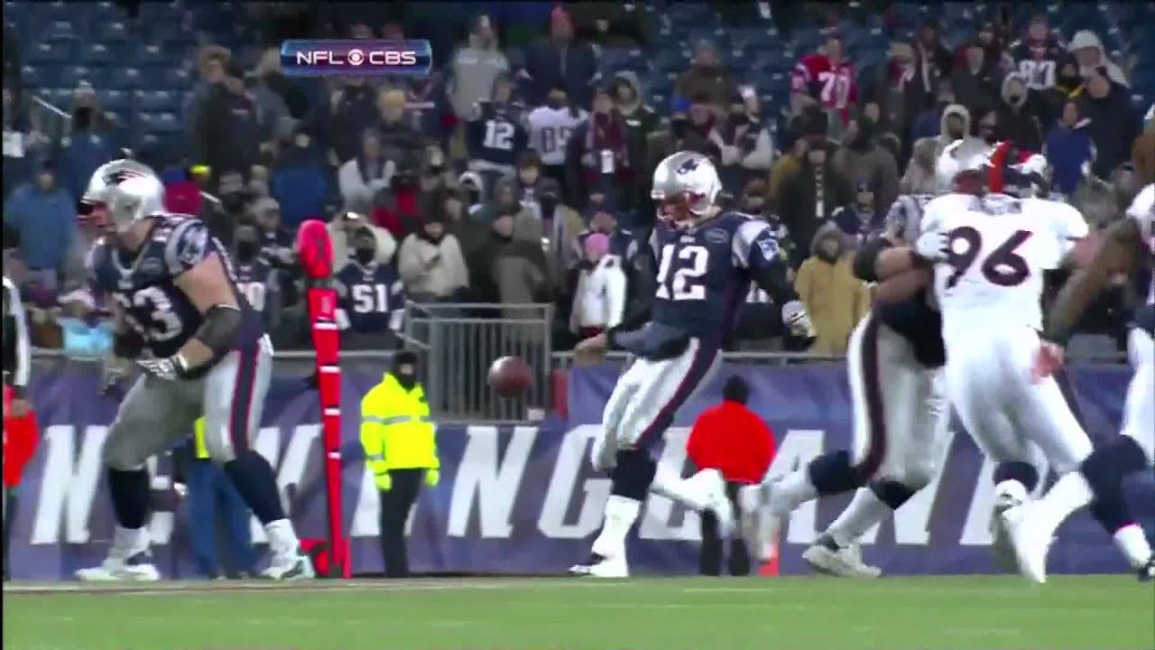 Tom Brady's 3rd down punt against Broncos (w/ replay)