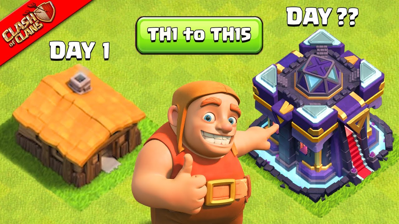 TH1–TH15: стремительный рывок к максимуму | Clash of Clans