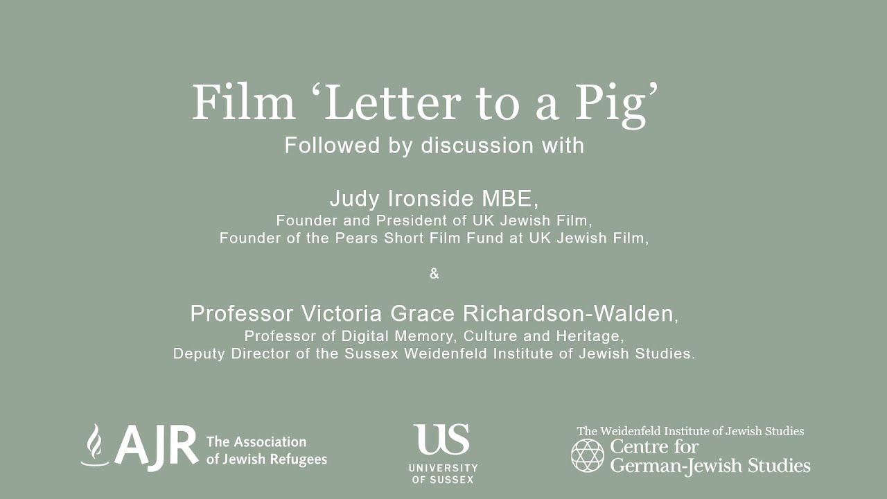 Holocaust Memorial Day at Sussex 2025 - Discussion about the film ‘Letter to a pig’