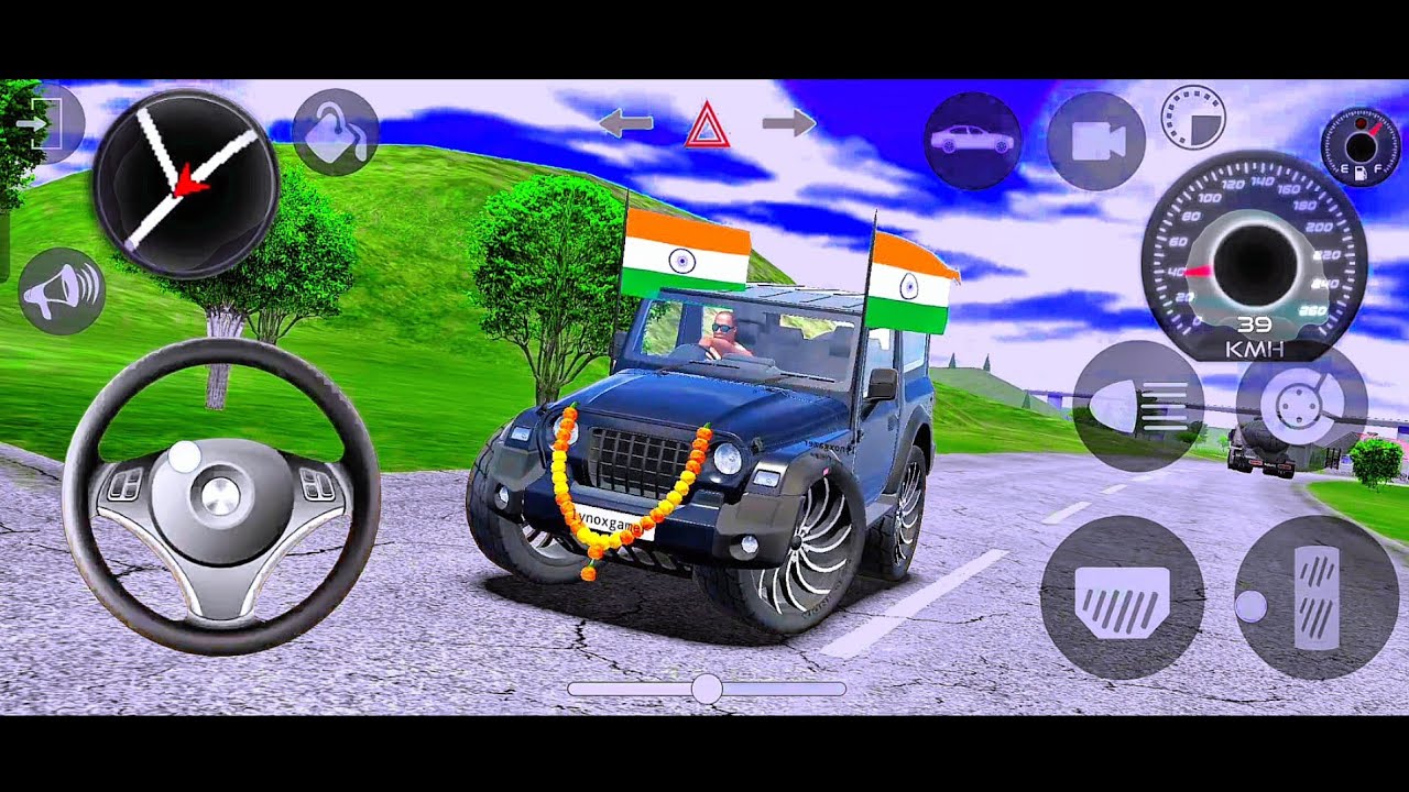 Modified Mahindra Thar 😈Indian Black Thar 🇮🇳 High Speed Road Drive | Gadi Wala Game Car Game Android