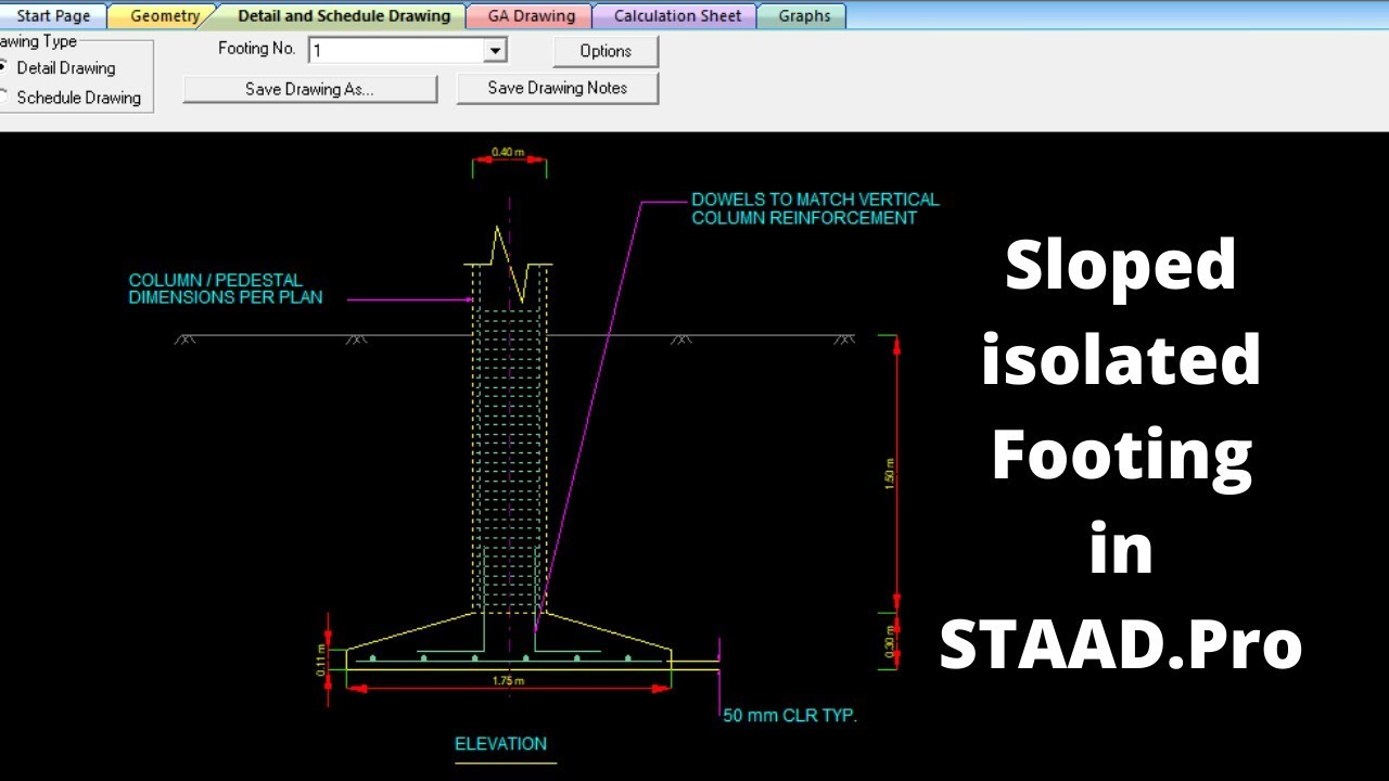 How to design Sloped Isolated Footing in STAAD.Pro |By- Akash Pandey|