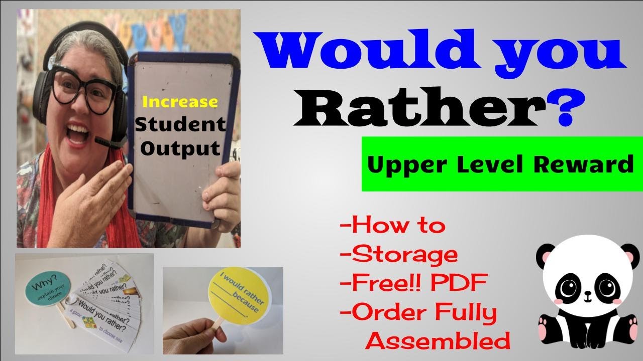 VIPKid Rewards, Would you rather? game for Upper Levels