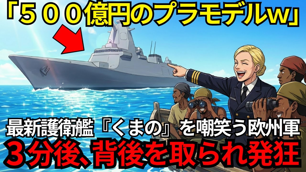 「日本人は大砲も買えない貧乏人ｗ」最新鋭艦『くまの』を「手抜きの欠陥品」と嘲笑う欧州最強の女艦長→３分後、物理無視の”横滑り機動”で背後を取られ発狂ｗｗ【海外の反応】