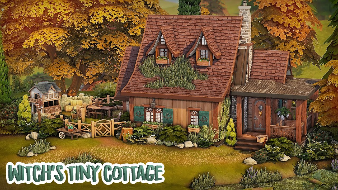 Witch's Tiny Cottage 🧙🏻‍♀️🪄 | The Sims 4 Speed Build