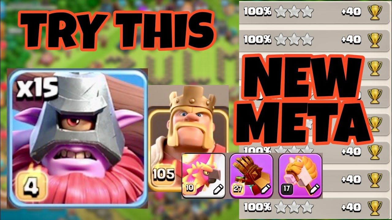 Th18 this new meta is best ! Thrower with totem spell and king new equipments stick horse strategy 