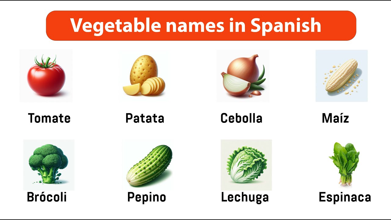 🥦 Vegetable Names in Spanish | Las Verduras | Learn Spanish Vocabulary 🌽
