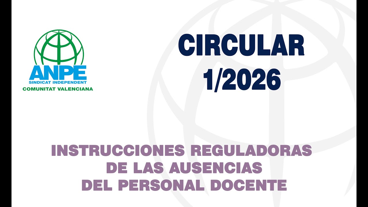 REUNIÓN INFORMATIVA - CIRCULAR 1/2026 AUSENCIAS DEL PERSONAL