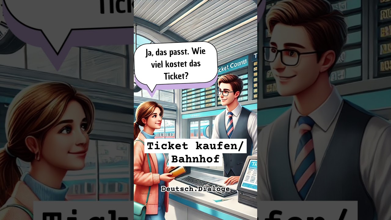 Ticket kaufen/Bahnhof #deutschlernen #deutschdialoge #deutschsprechen #deutschh&ouml;ren #deutschkurs