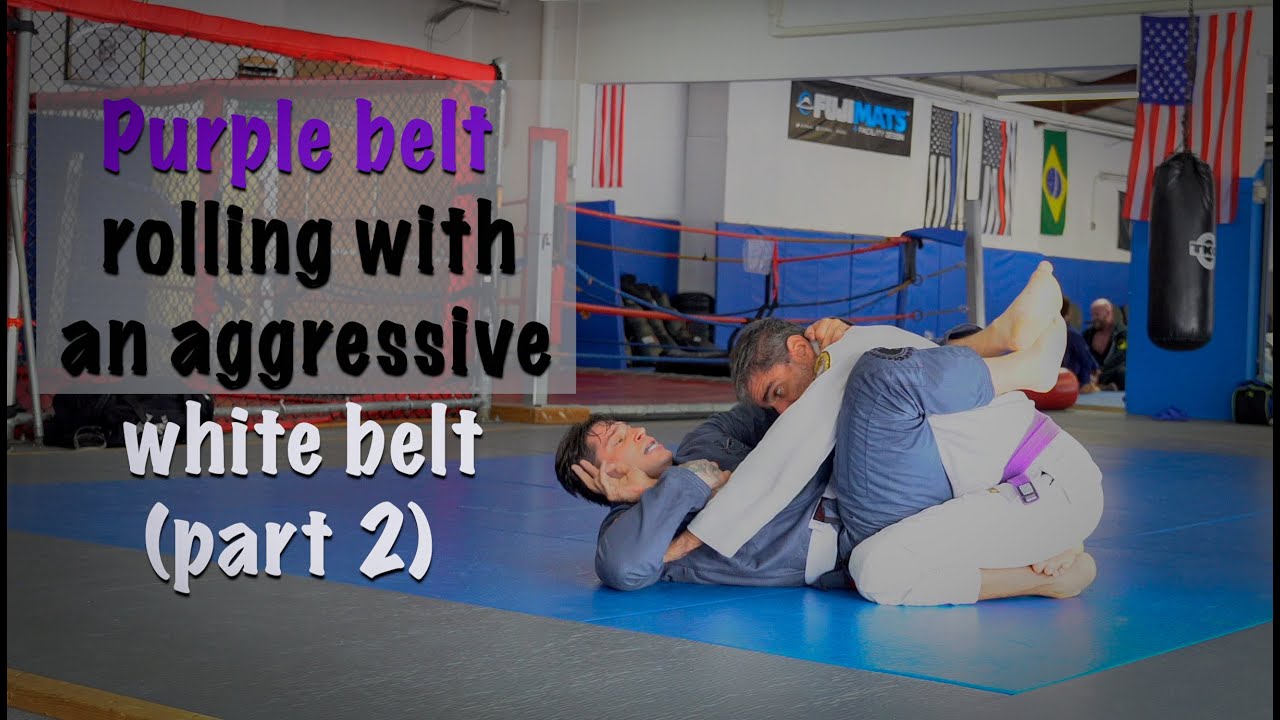 51 year old purple rolling with aggressive white belt(round 2)