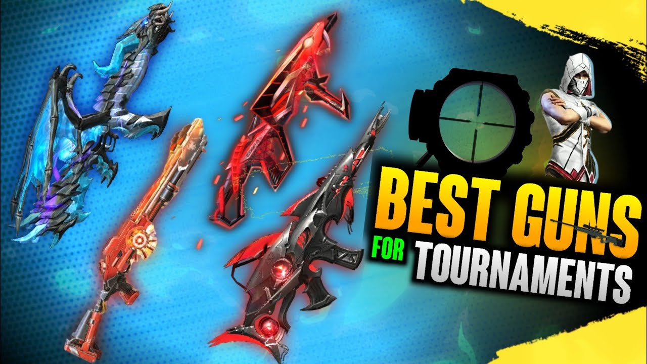 BEST GUNS FOR TOURNAMENTS IN FREE FIRE🔥|| BEST SHORT RANGE AND LONG RANGE GUNS FOR TOURNAMENTS !!