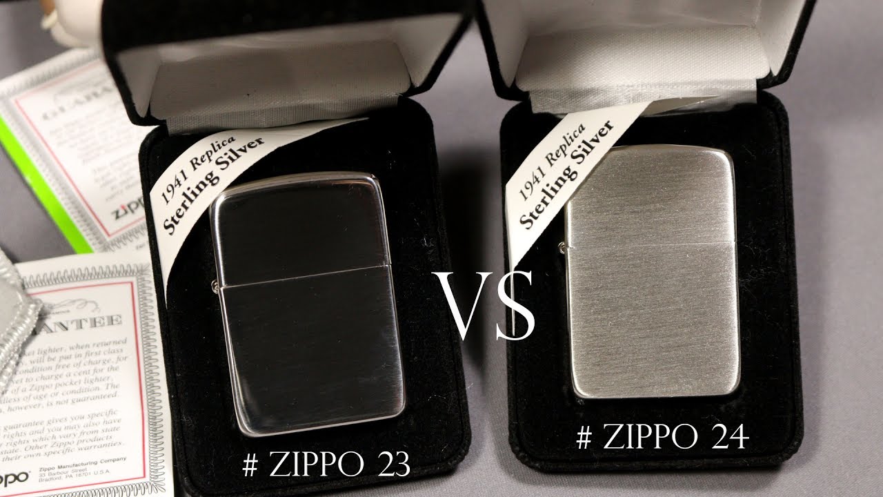 ***Zippo 23 vs Zippo 24*** Vintage Replica 1941 ซิปโป้เนื้อเงิน