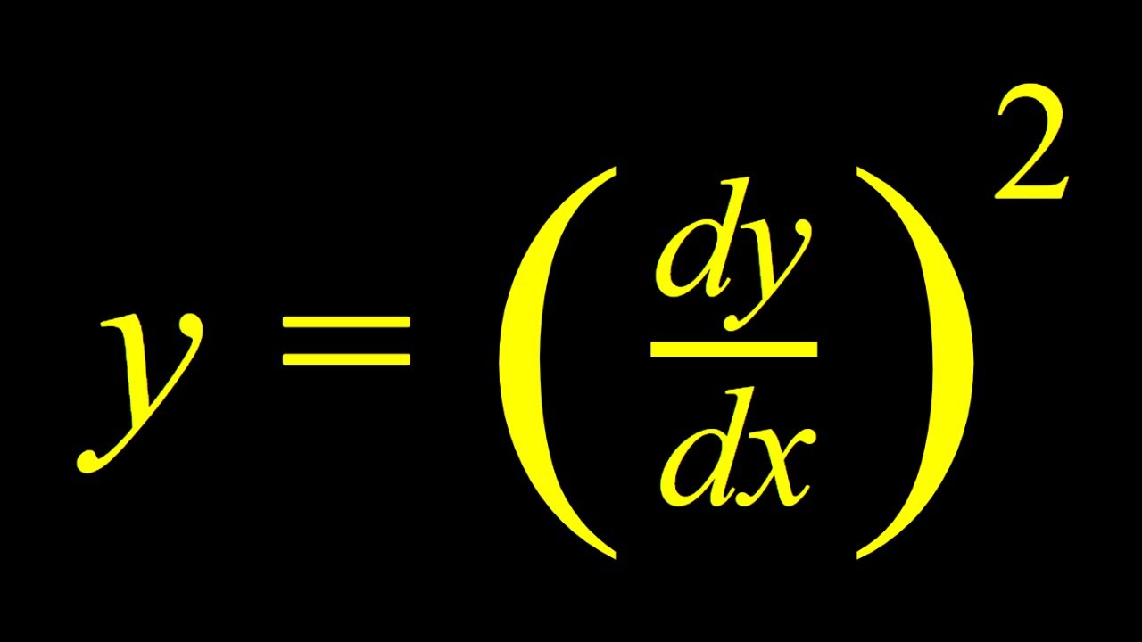 An Interesting Differential Equation, y=(y')^2