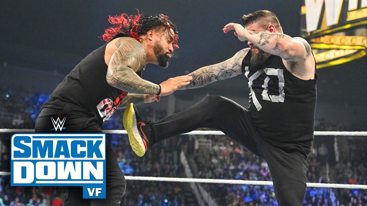 Kevin Owens sauve Sami Zayn d'une attaque 2 contre 1 des Uso : SmackDown, 17 mars 2023