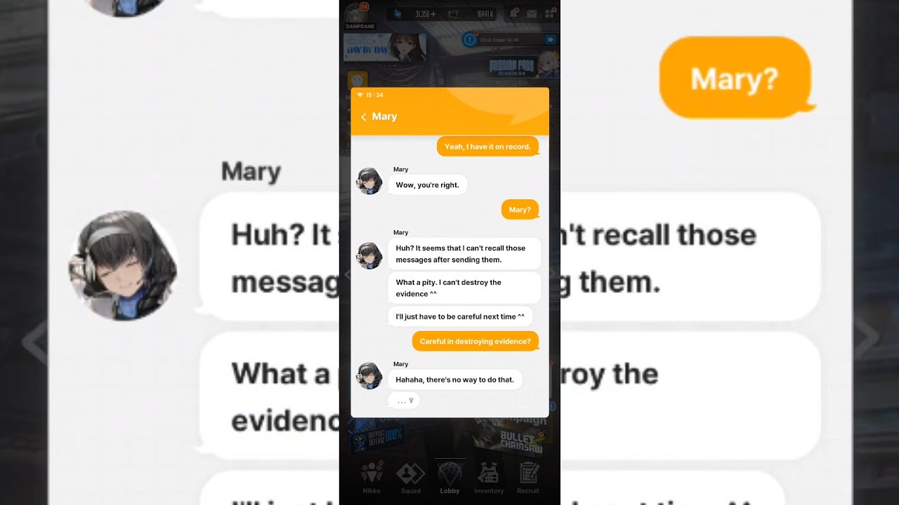 Goddess of Victory: Nikke - Mary's DM messages