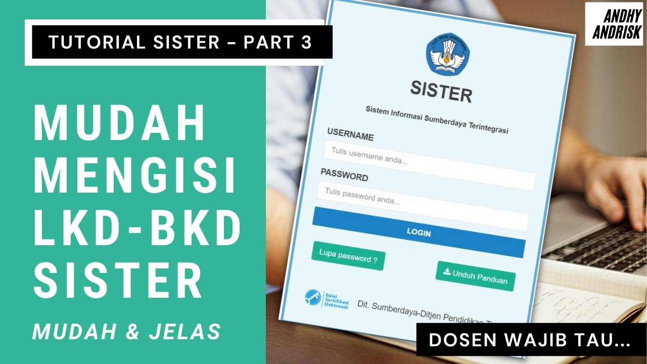 CARA MUDAH ISI BKD SISTER 2022