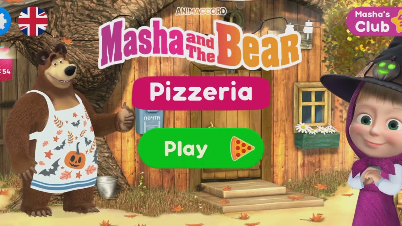  Masha and the bear Make pizza 