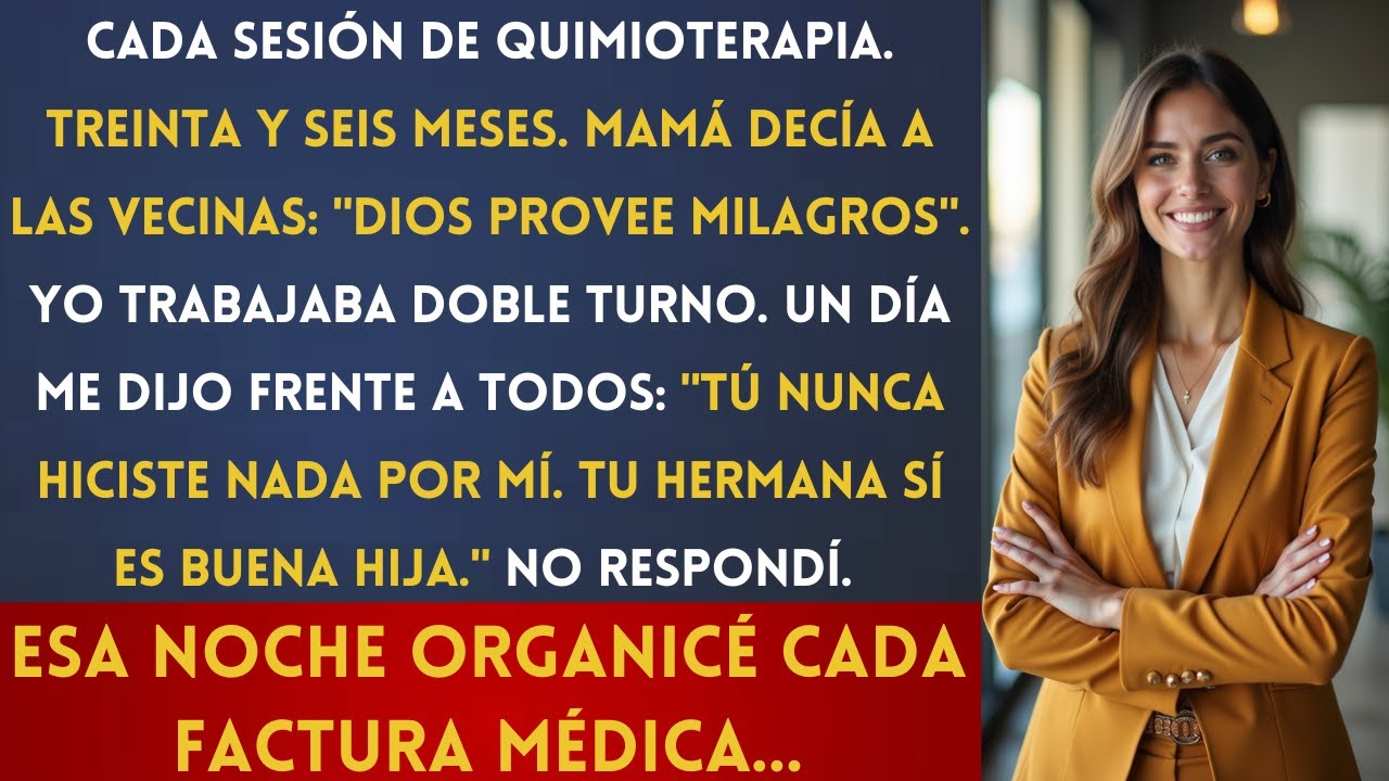 Pagué los tratamientos de mi madre por 3 años. Ella dijo: 