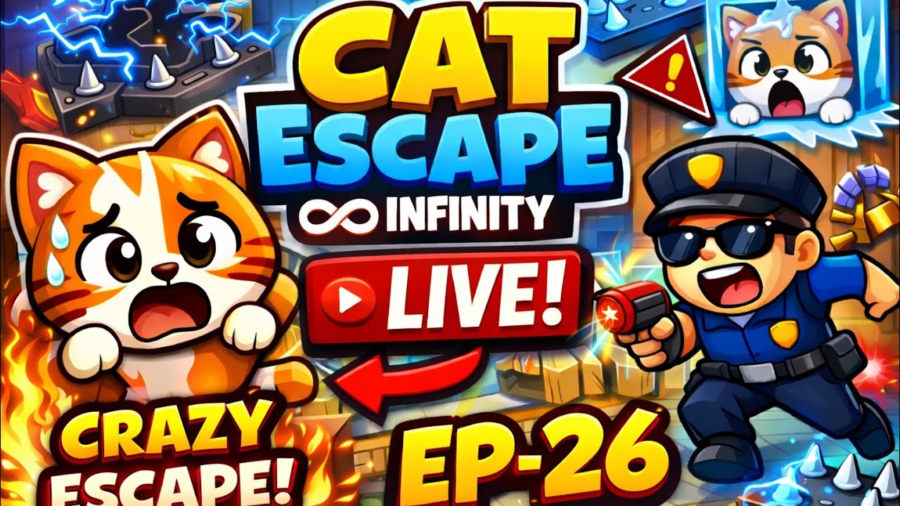 Cat Escape Infinity LIVE 🔴 | Fun Gameplay & Crazy Moments I Ep-26