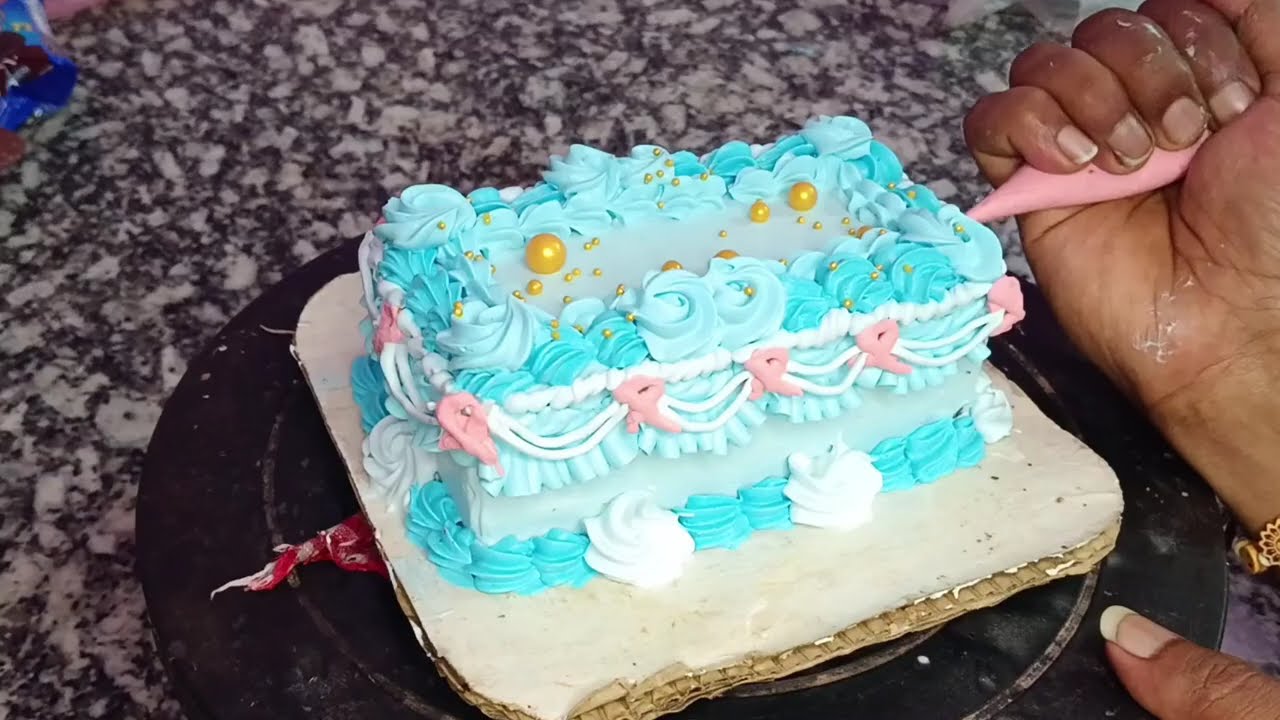 Easy Blue Rosette Decorating Tutorial! 🌸💙