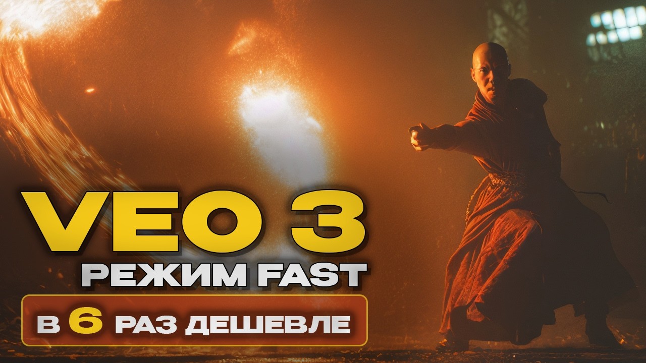 VEO 3 в 6 раз дешевле | Сравнение режимов FAST  и QUALITY