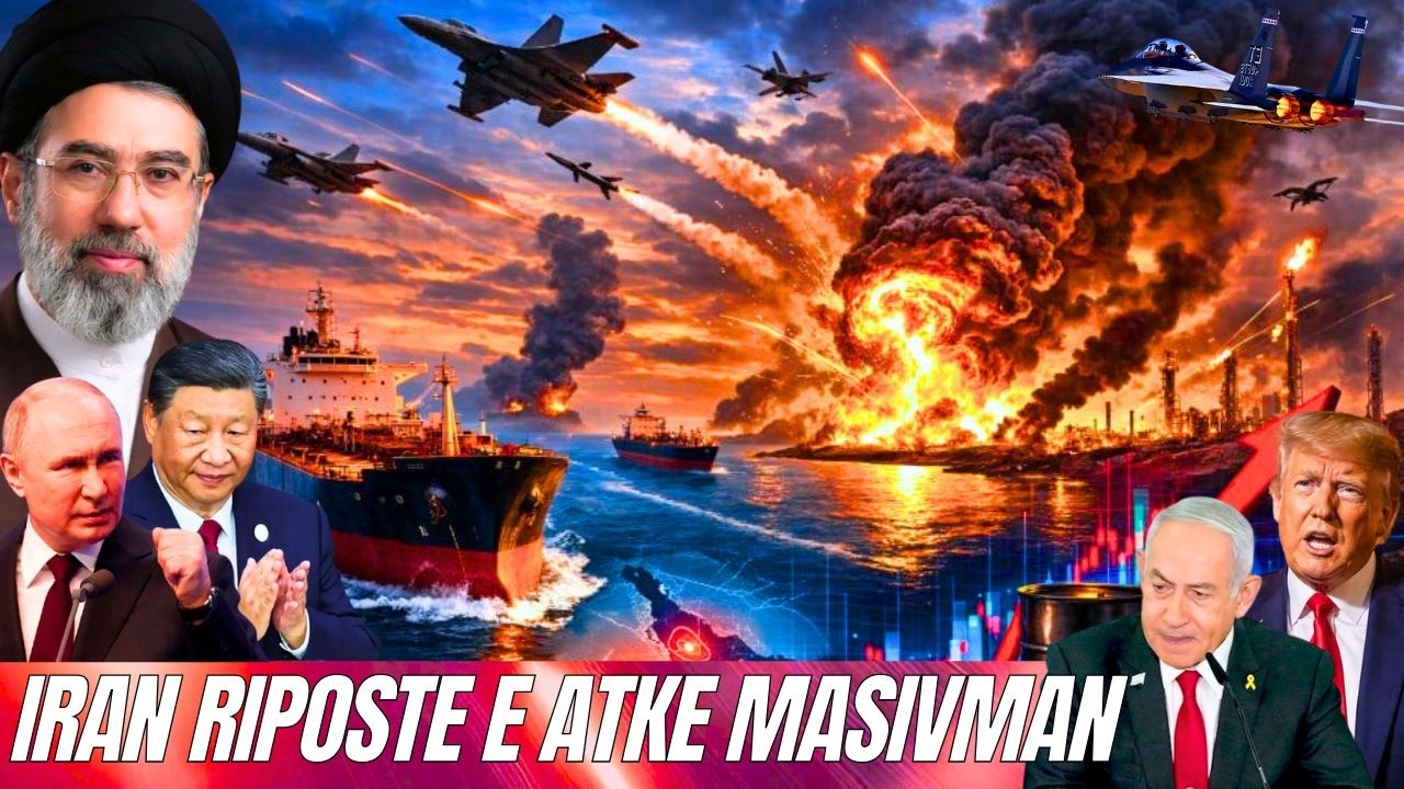 Iran riposte ak yon seri atak masiv kont baz amerikèn, lanfè an Izrayèl🔥avyon e petwolye us detwi😱