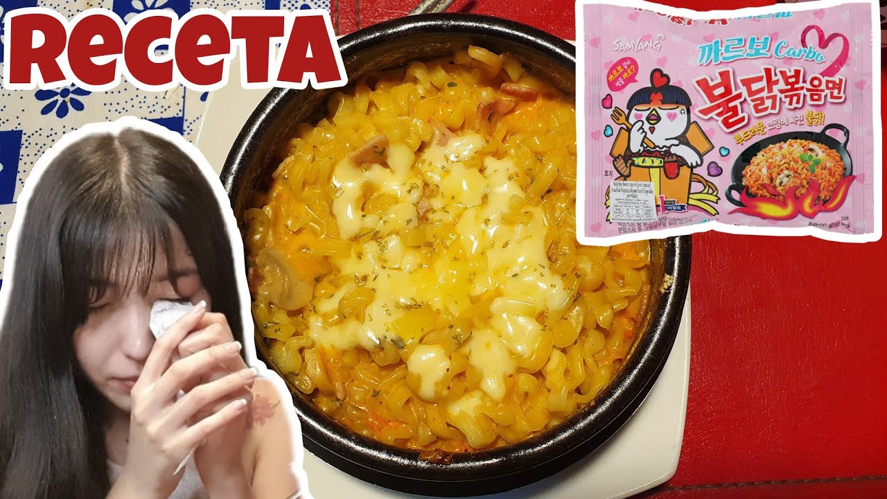 Probando el ramen más picante del mundo versión Carbo 🧀 | Carbo Buldakbokkeumyeon | Nicolisa