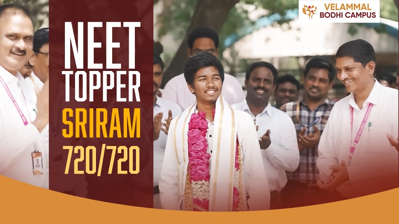 NEET Topper | Sriram's Journey to Medical Excellence | Velammal Bodhi Campus | Ponneri | Chennai