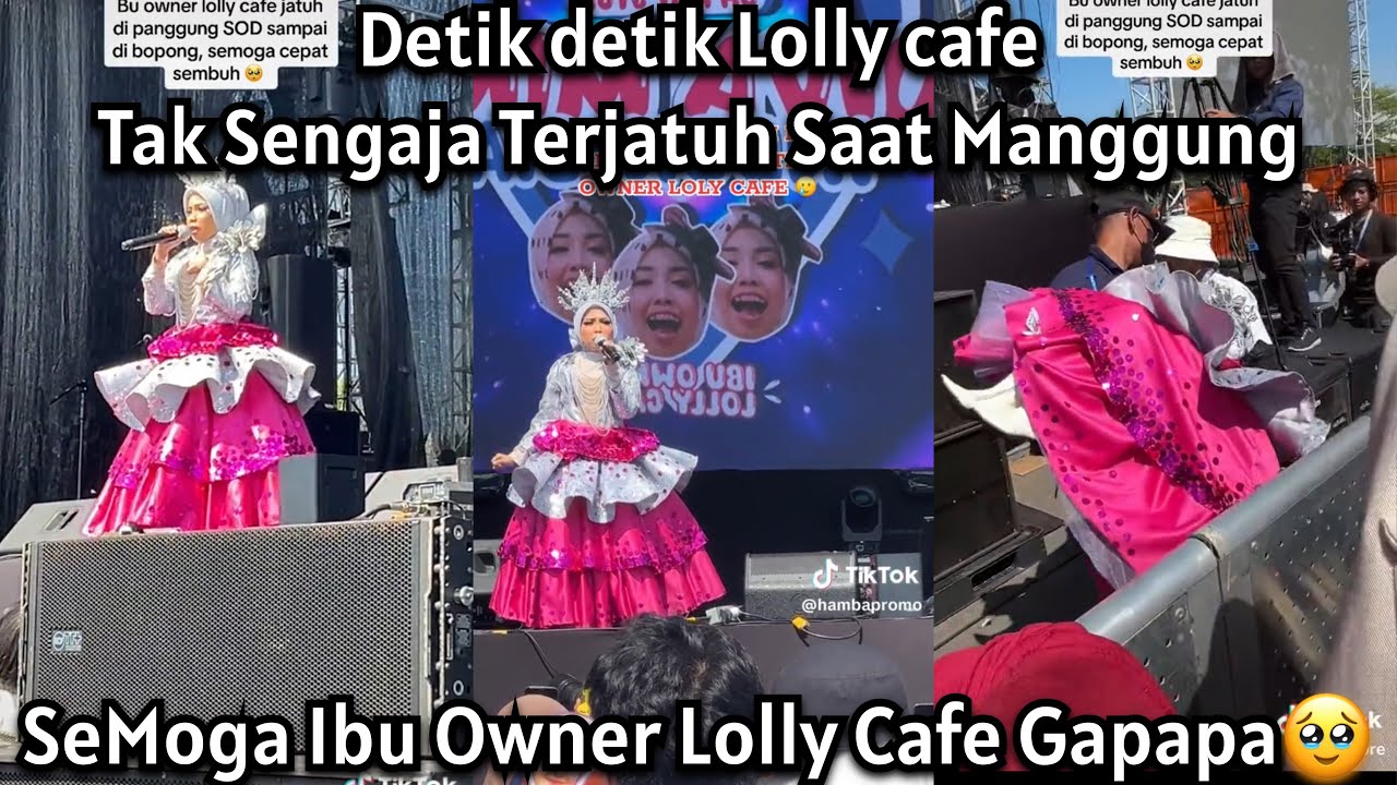 Viral Ibu Owner Lolly Cafe Terjatuh Saat Manggung | Disemangatin Fans Ibu Lolly!