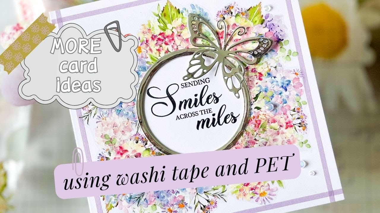 ЕЩЁ 2 идеи открыток с использованием ПЭТ-ленты «ваши»! #washitape #cards #papercraft #cardmaking ...
