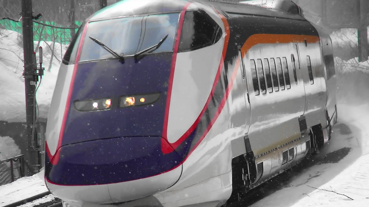 山形新幹線 E3系 つばさ 板谷駅 2016冬 Yamagata Shinkansen & Itaya Station