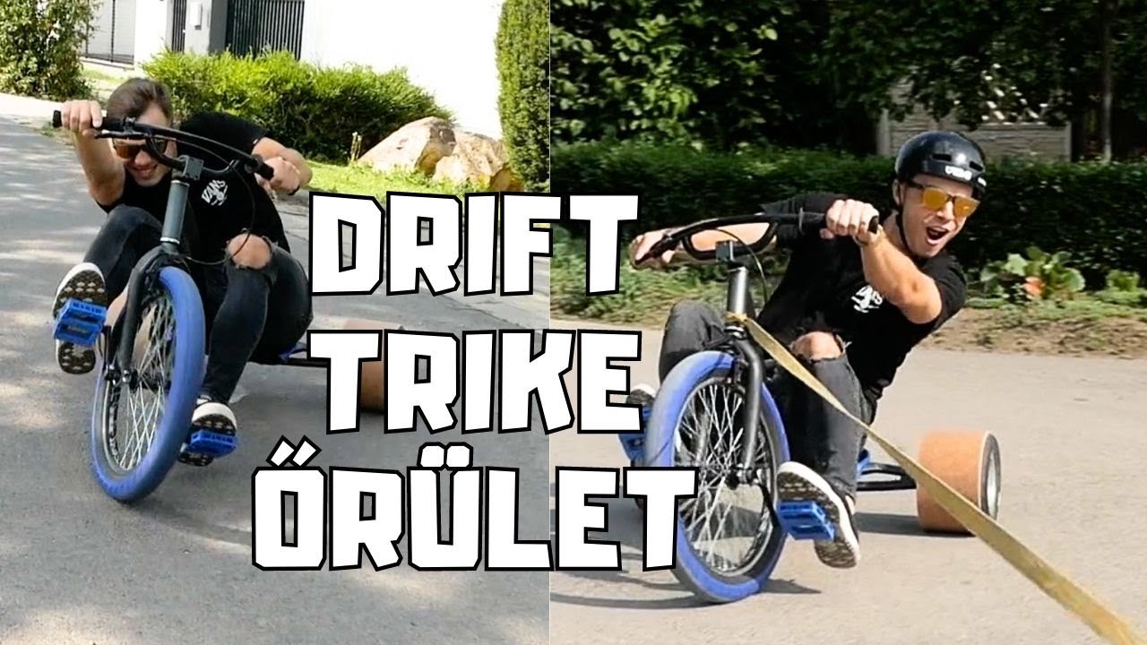 Kipróbáljuk a DRIFT TRIKEOT - Autó után kötve....