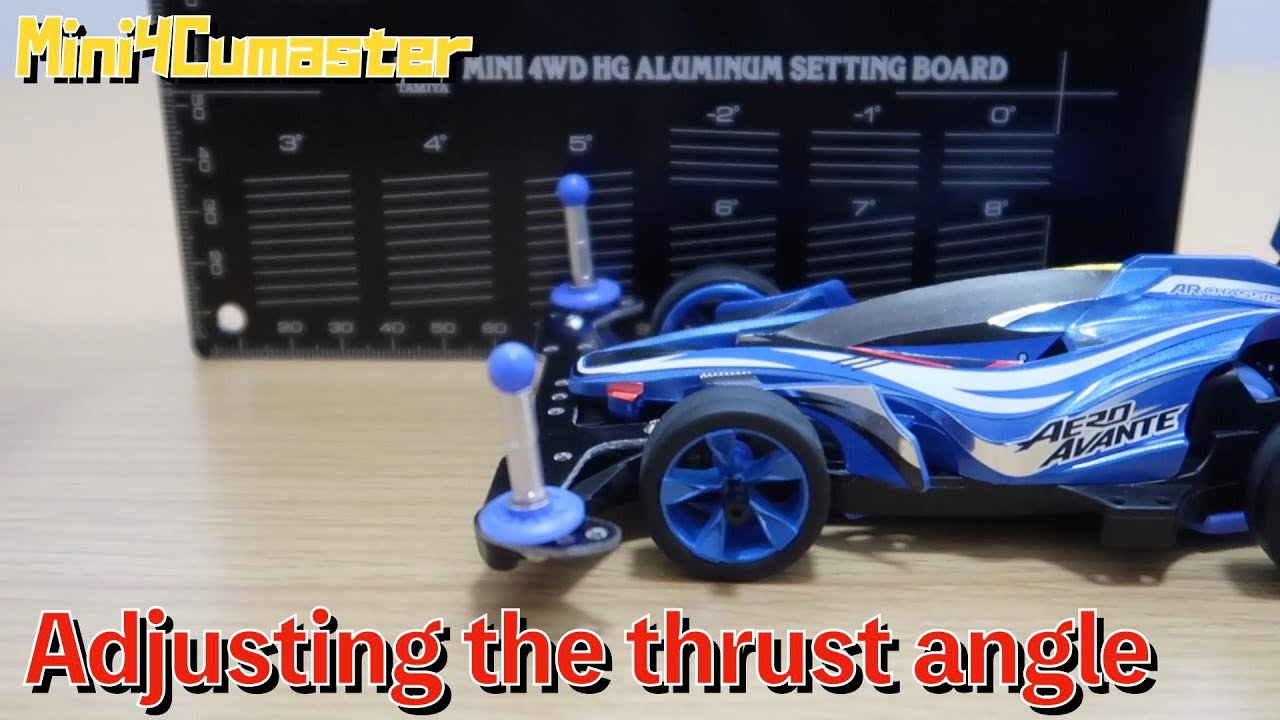 【Mini4WD】Thrust adjustment using the rear stay! One washer changes the time!?【Mini4Cumaster】