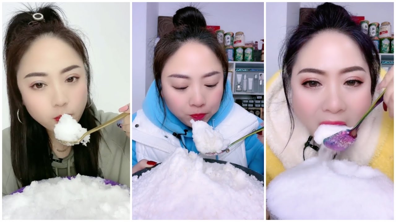 EP.12 EATING ICE | FREEZER FROST.asmr iceeating #freezerfrost #iceeating