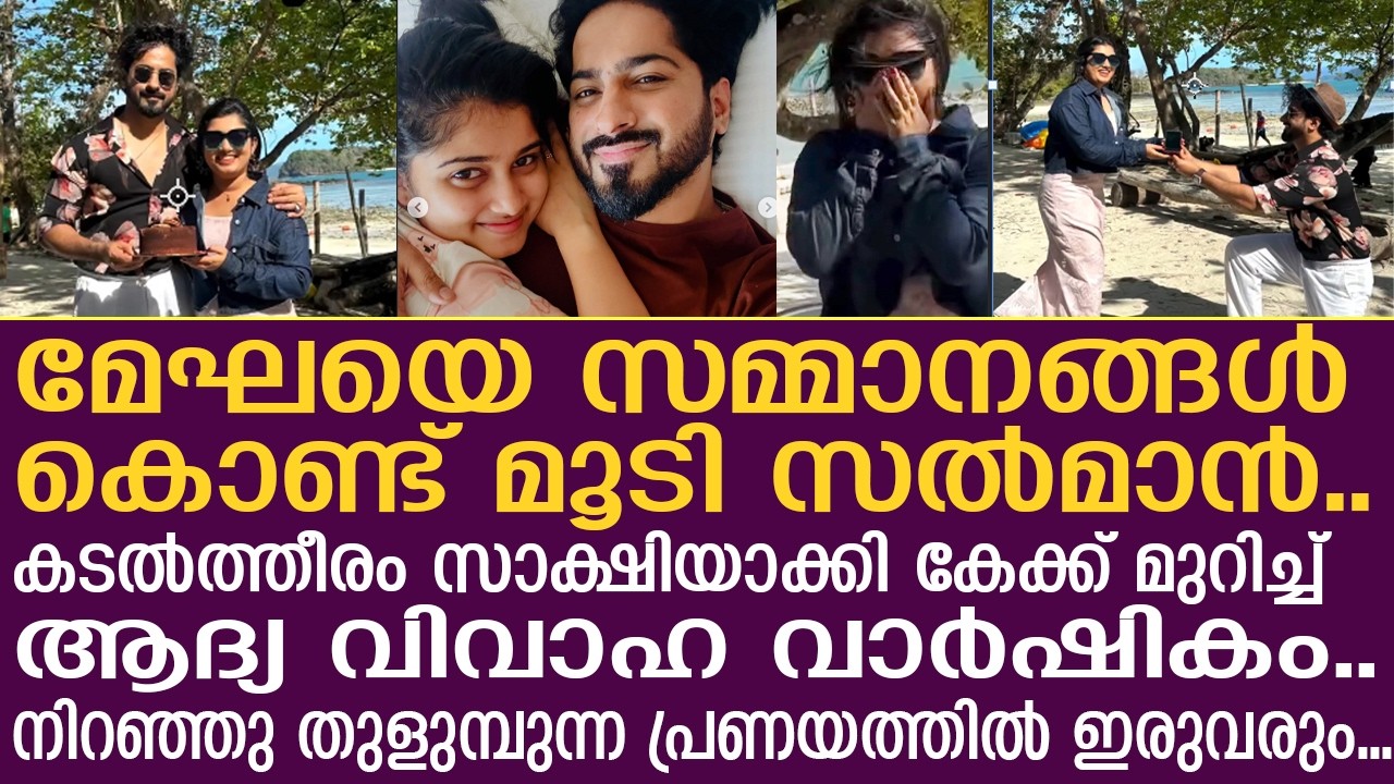 മേഘയെ സമ്മാനങ്ങള്‍ കൊണ്ട് മൂടി സല്‍മാന്‍.. നിറഞ്ഞു തുളുമ്പുന്ന പ്രണയത്തില്‍ ഇരുവരും..! Megha Salman