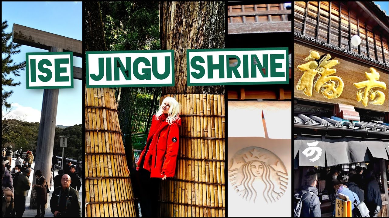 ISE ⛩️ JINGU JAPAN'S beloved SHRINE伊勢神宮 SHOPPING & Starbucks Sharkskin 赤福 AKAFUKU