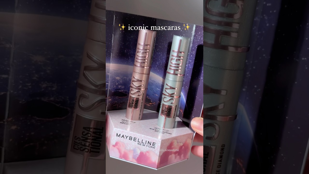 Maybelline mascara is truly sensational ✨ sky high glitter mascara in space diamond is 🤌🏻 #makeup