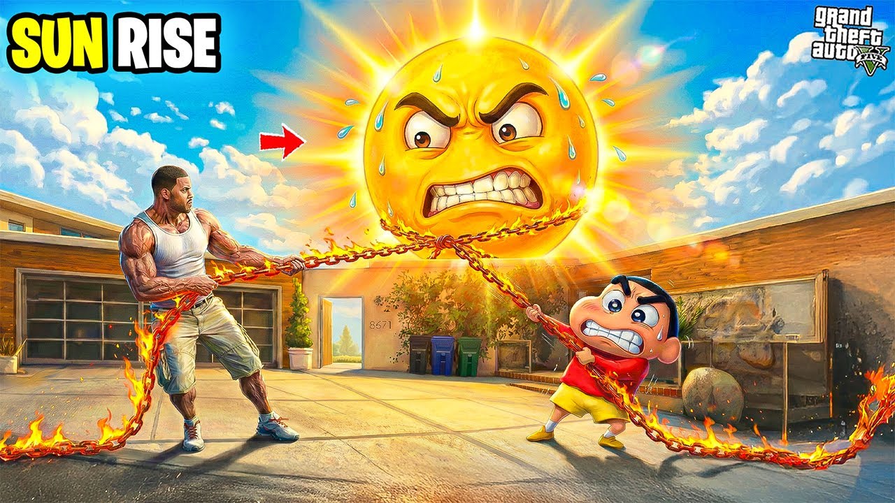 Franklin Finally Bring Giant SUN to His HOME😱 Shocking Day For Shinchan