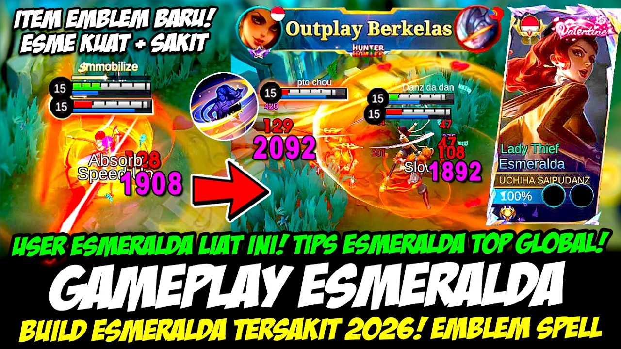 TIPS MAIN ESMERALDA TERBARU❗COMBO ESMERALDA SAKIT + KUAT DI LANE❗BUILD ESMERALDA TERSAKIT 2026❗