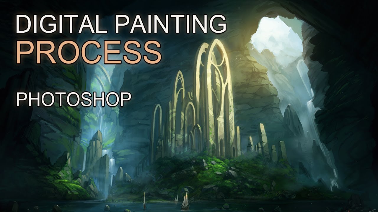 Digital Painting - Half Remembered Ruins - Time Lapse