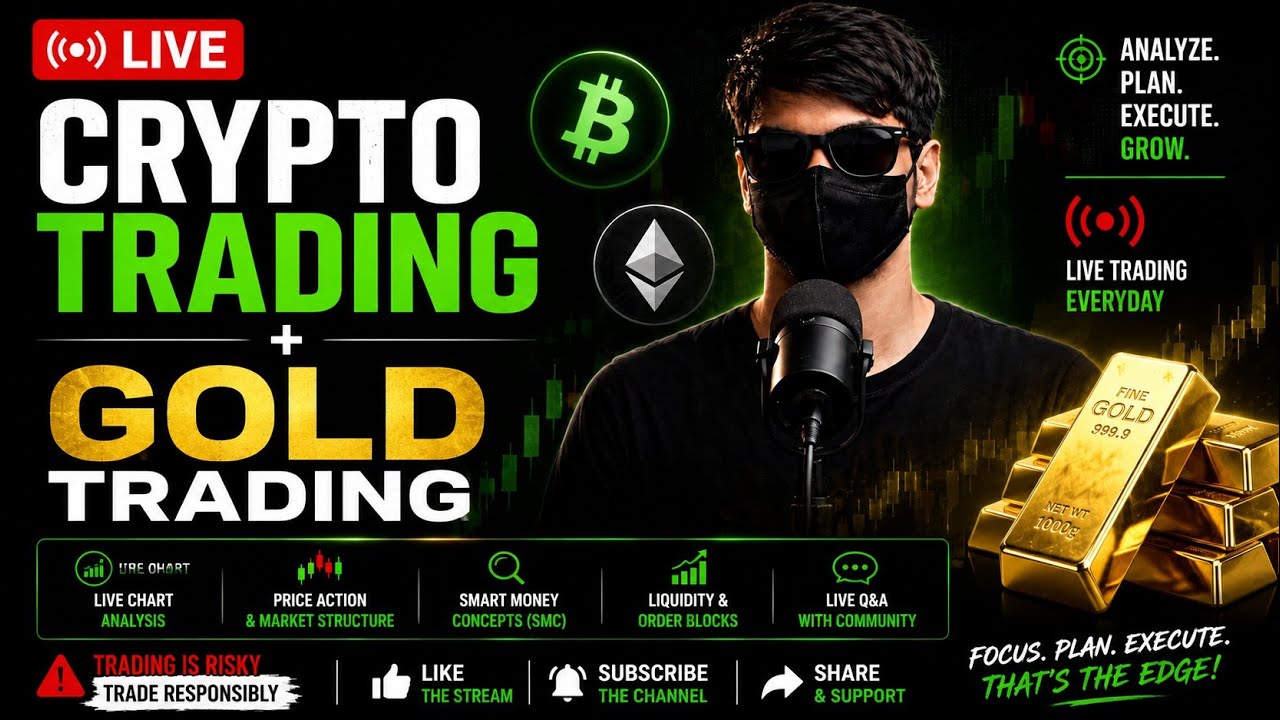🔴 LIVE CRYPTO AND GOLD TRADING🎯 ( DEMO TRADING )✅🎯